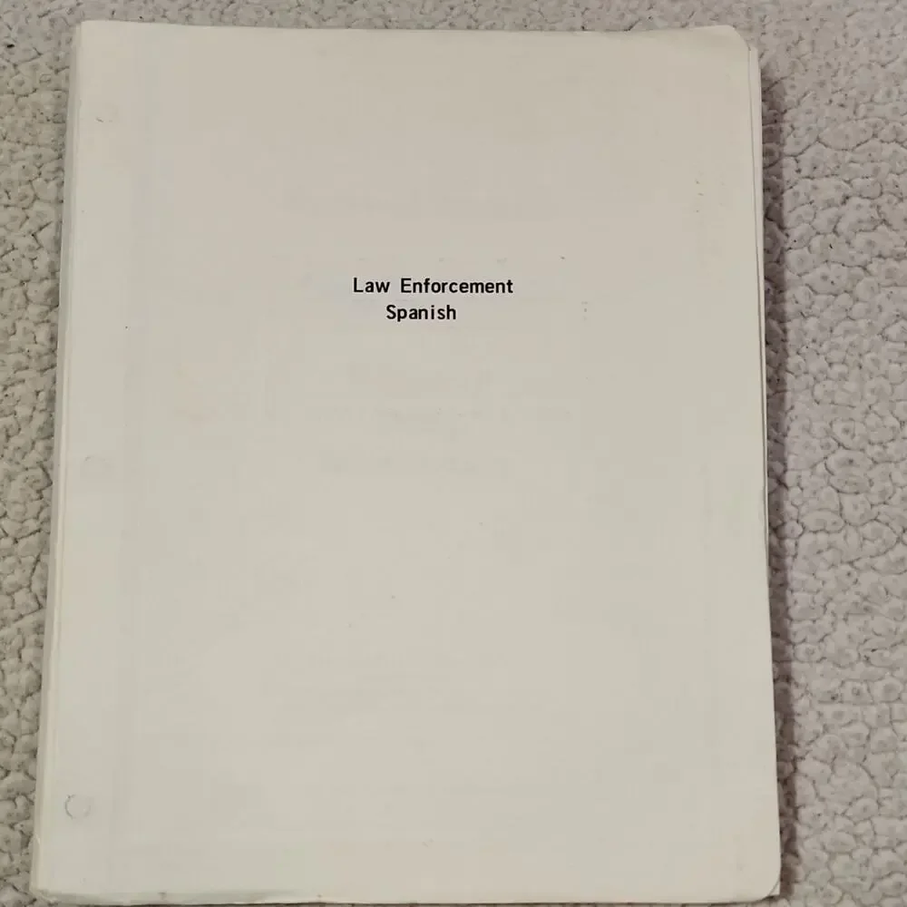 Law Enforcement Spanish Survival Spanish Highway Drug Interdiction Binder 1996